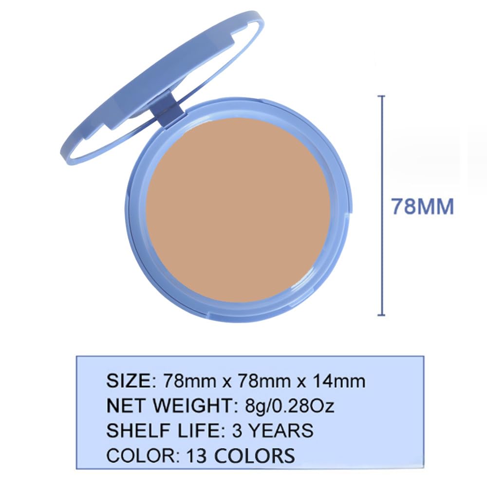 evpct Oil Control Pressed Face Powder Compact for Women, Translucent Setting Powder Makeup Foundation for Women, Waterproof Long Lasting Lightweight, polvo compacto de maquillaje, 250 Radiant Sand