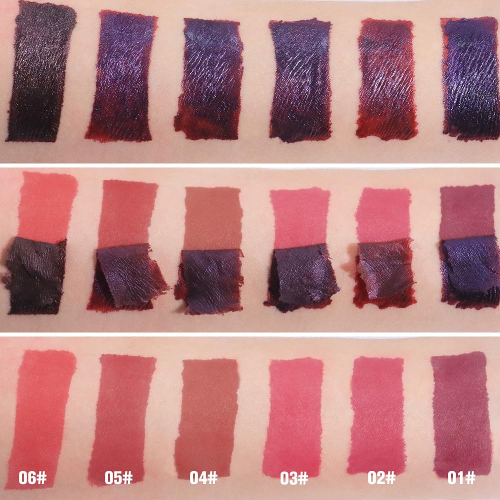 evpct Maroon Red Peel Off Lip Stain Tints with Tweezer, Matte Liquid Lipstick Lip Stain Long Lasting Waterproof for Women, Non-stick Cup Lipstick Peel Off High Pigmented Smudge-proof Easy to Apply, 01