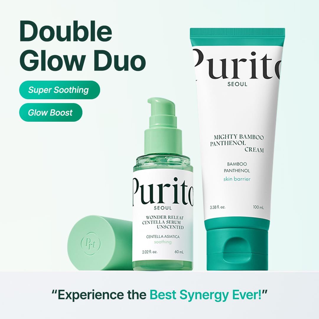 PURITO Centella Unscented Serum, 34,860 ppm Centella, Facial Serum for Sensitive Skin & Acne-Prone Skin, Soothing Serum, Vegan & Cruelty-Free, Korean Skincare, 2 fl.oz / 60ml