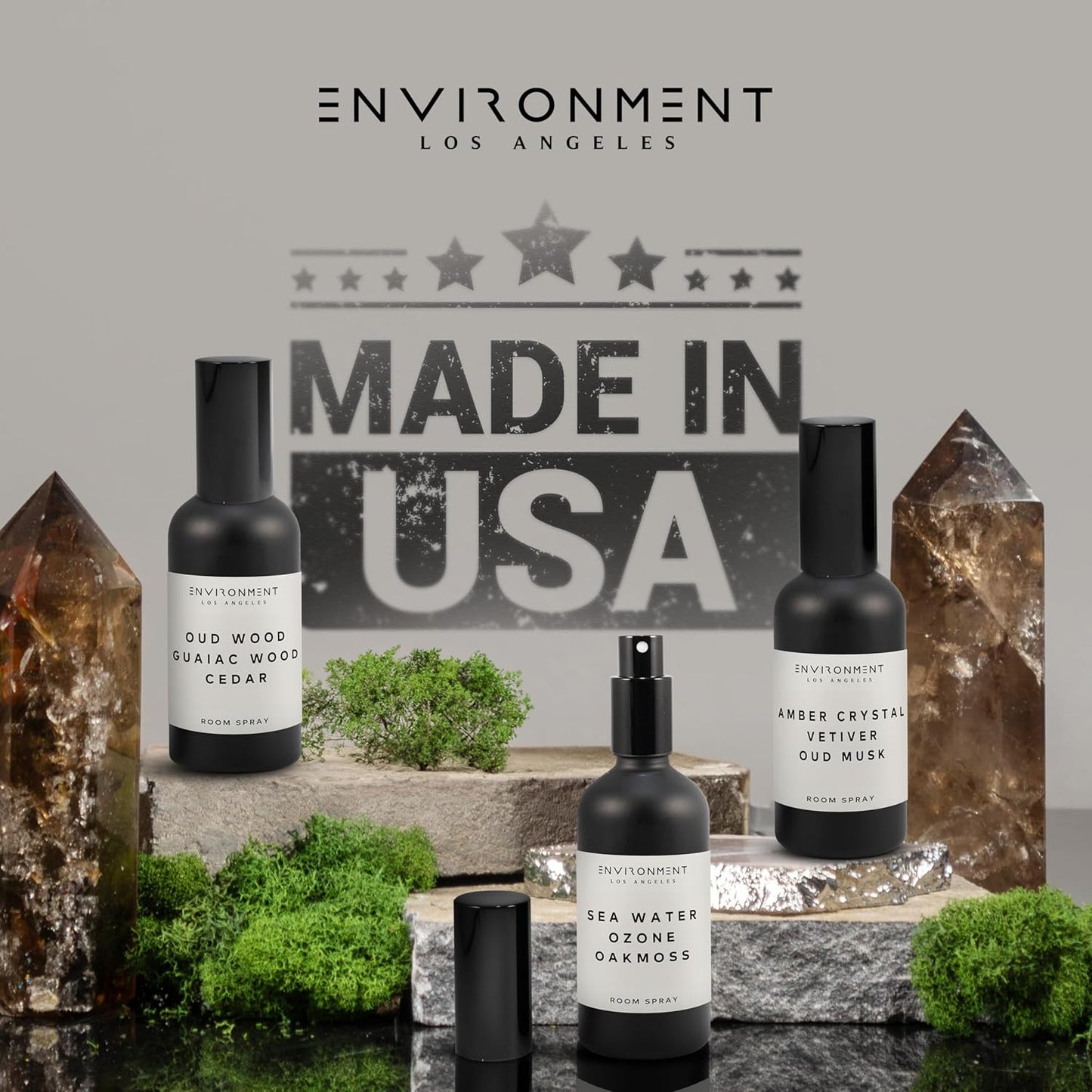 ENVIRONMENT Inspired by Designer Perfume LHomme Room Spray, 100ml Air Freshener (Petitgrain | Carnation | White Cedar) Home Fragrance Accessories, Room Perfume, Room Deodorizer, Vegan & Cruelty-Free