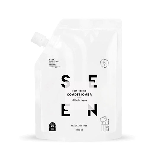SEEN Conditioner Eco-Refill, Fragrance Free - Non-Comedogenic & Sulfate-Free Hair Conditioner- Dermatologist-Developed - Safe for Sensitive & Acne Prone Skin
