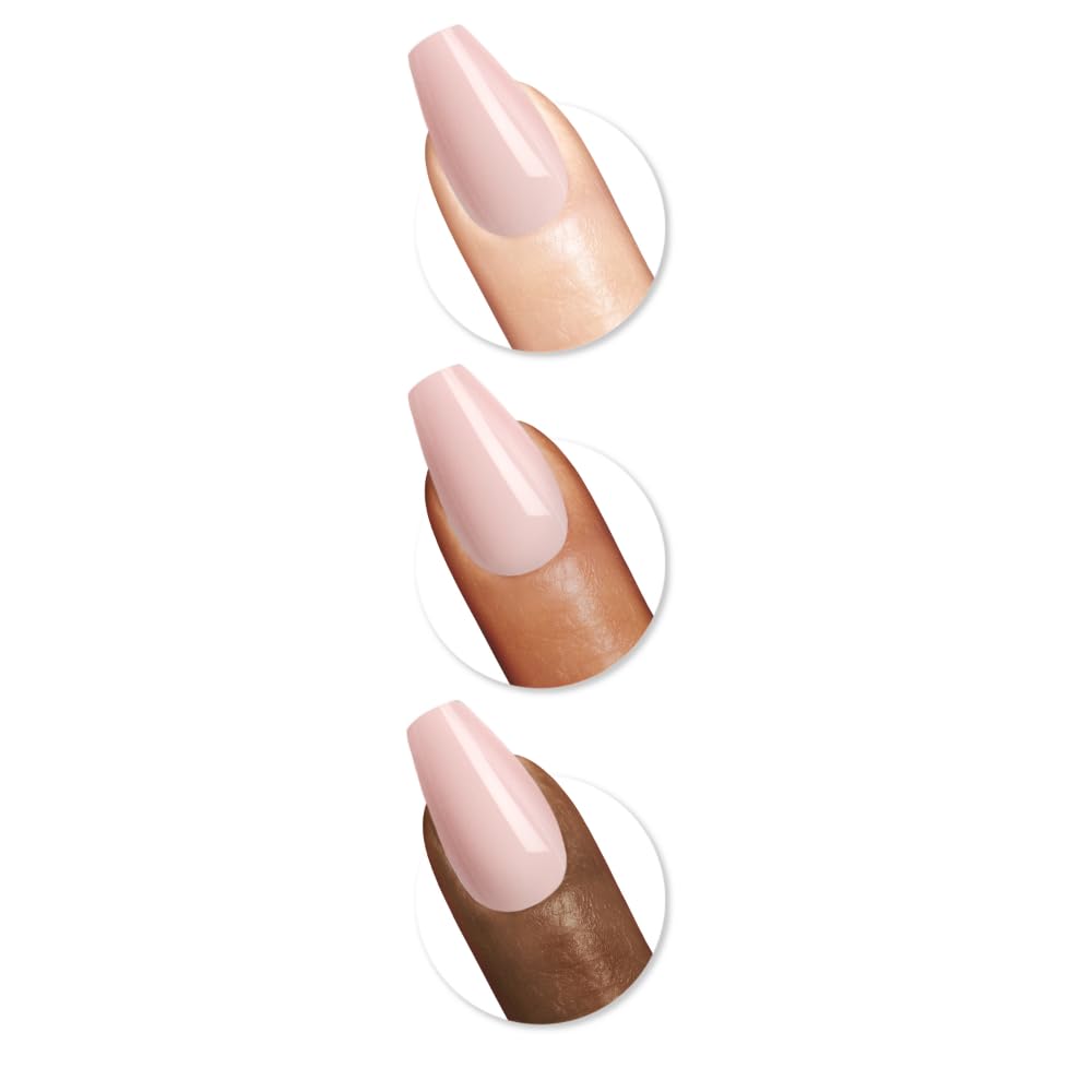 Sally Hansen Instant Cuticle Remover & Salon Effects Soul Pink Press On Nails Kit - 15 Second Cuticle Remover with Aloe & 30 Nail Designs with Nail Glue