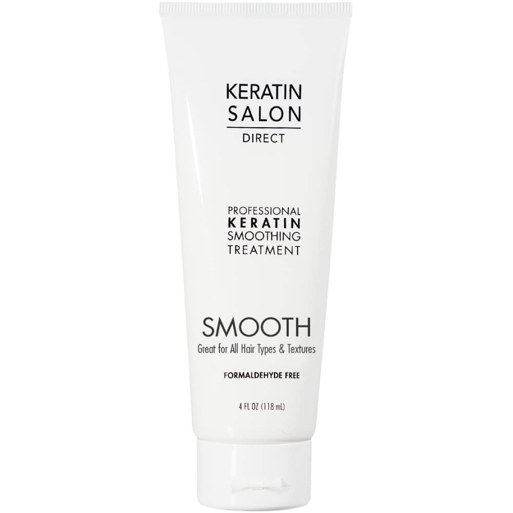Keratin Hair Treatment, 4 oz | Frizz Control, Formaldehyde Free, Salon Quality, Smoothing Treatment, Long Lasting, Cream for All, Frizzy, Curly, Dry, Damaged Hair