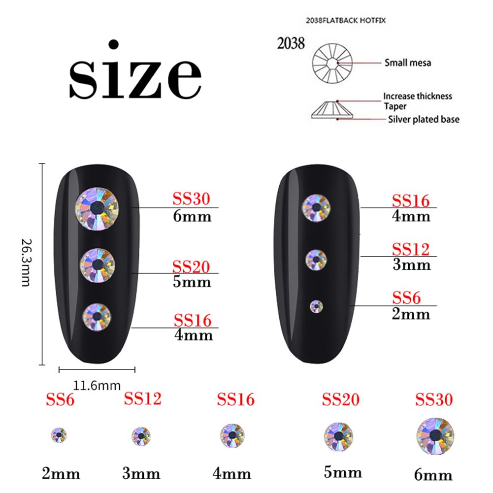 3000 Pieces SS12 3mm Flatback Rhinestones Clear Glass Round Gems Crystals for Nail Art DIY Crafts Clothes Shoes Bags （Citrine）