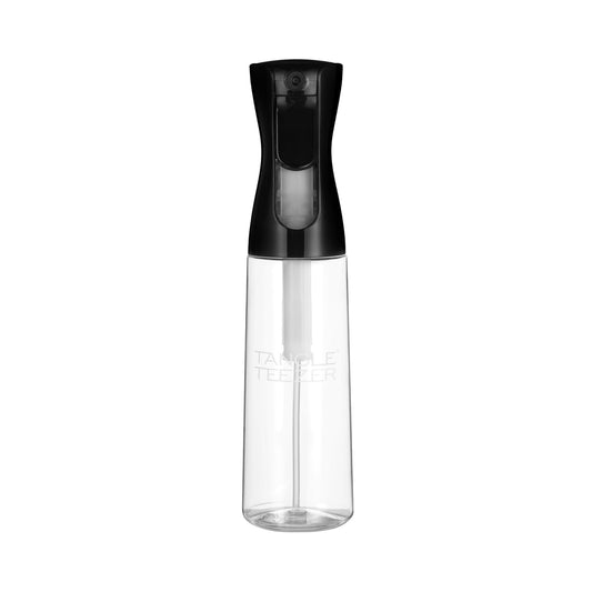 TANGLE TEEZER Fine Mist Spray Bottle, Continuous Mist for Detangling and Hairstyling, 10.1 oz, Black