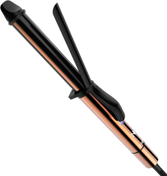 Nicebay Curling Iron, 1 Inch Hair Curling Wand with Ceramic Coating, Professional Hair Curler, Fast Heating up to 430°F, 60 Mins Auto Off, Suit for Different Hairstyle, Yellow