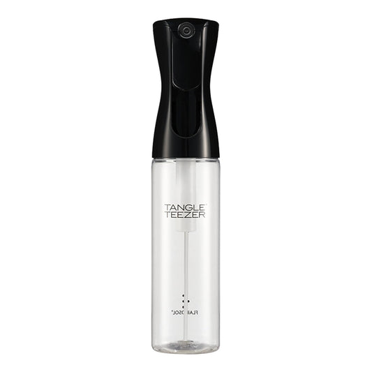 TANGLE TEEZER Fine Mist Continuous Spray Bottle, Reusable and Refillable, for Hair Detangling and Styling, 10.1 oz, Black
