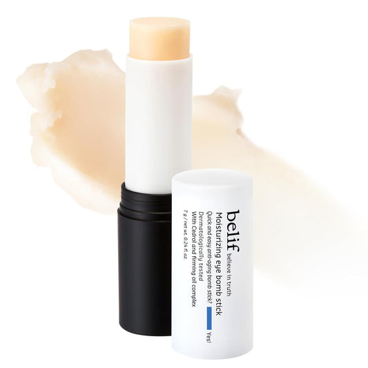 belif Moisturizing Eye Bomb Stick Eye Balm Firms and Reduces Fine Lines & Wrinkles | Radiant Eyes | with Shea Butter & Firming Oil Complex for Hydration & Elasticity | K-Beauty