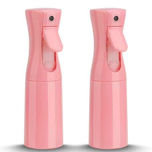 Spray Bottle for Hair (6.8OZ /200ML) Continuous Ultra Fine Mist Sprayer for Hair, Salons, Barber, Plants, Skin Care, Cleaning 2 Pack Pink