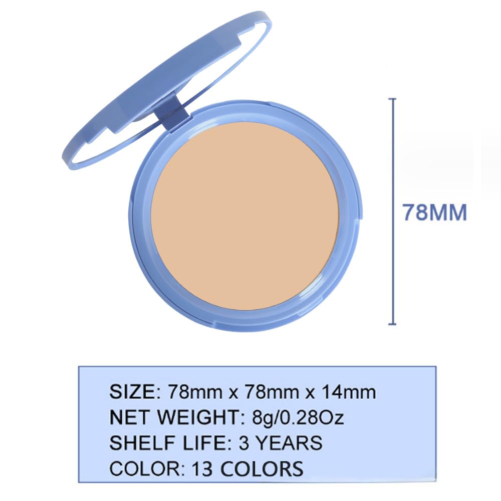 Kaely Oil Control Face Pressed Powder, Perfection Matte Compact Powder, Long Lasting Waterproof Finishing Powder Makeup, polvo compacto de maquillaje, Lightweight, Vegan, 125 Ivory Buff