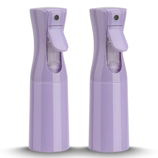 Spray Bottle for Hair (6.8OZ /200ML) Continuous Ultra Fine Mist Sprayer for Hair, Salons, Barber, Plants, Skin Care, Cleaning 2 Pack PURPLE