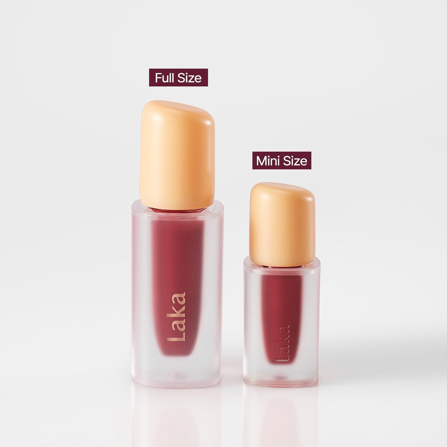 Laka Fruity Glam Lip Tint Mini, Glowing Lip Stain with Wide Color Spectrum, Hydrating & Lightweight Texture, Long-Lasting Bold Stain, Non-Sticky, Vegan, K-Beauty (#116 Candid)