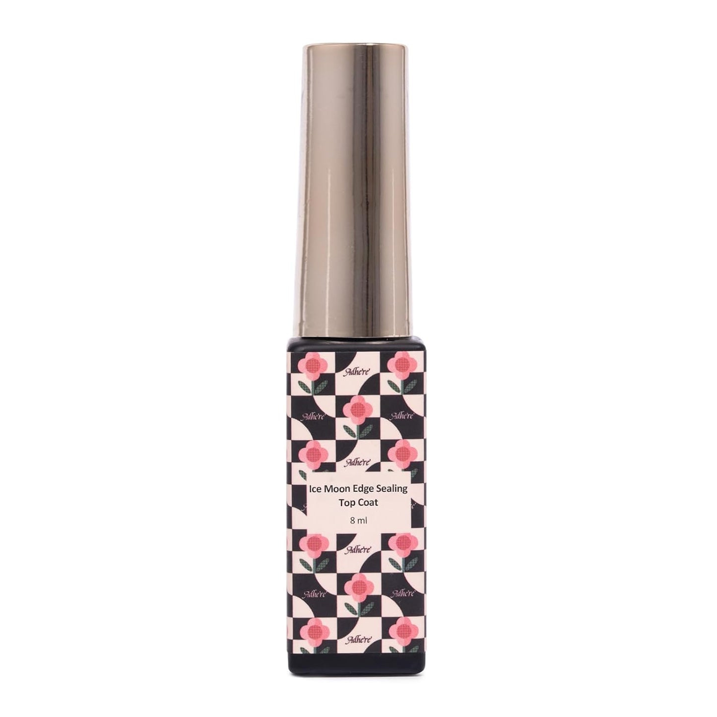 ADHERE Top Coat Gel Nail Polish Liner, No Wipe Edge Sealing Top Coat with Built in Precision Liner Nail Art Brush,Clear UV Gel Polish, Long-lasting for Chrome Nail Powder and Nail Art Design