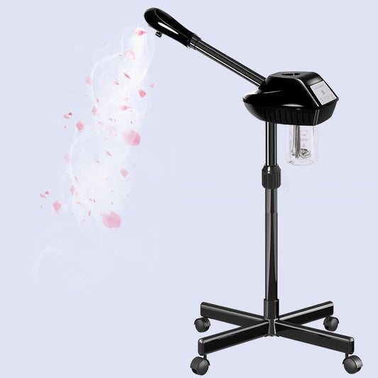 Professional Facial Steamer, Facial Steamer Professional for Estheticians, Hot Mist & Timer Function, Ozone Face Steamer on Wheels for Spa, Salon and at Home Use