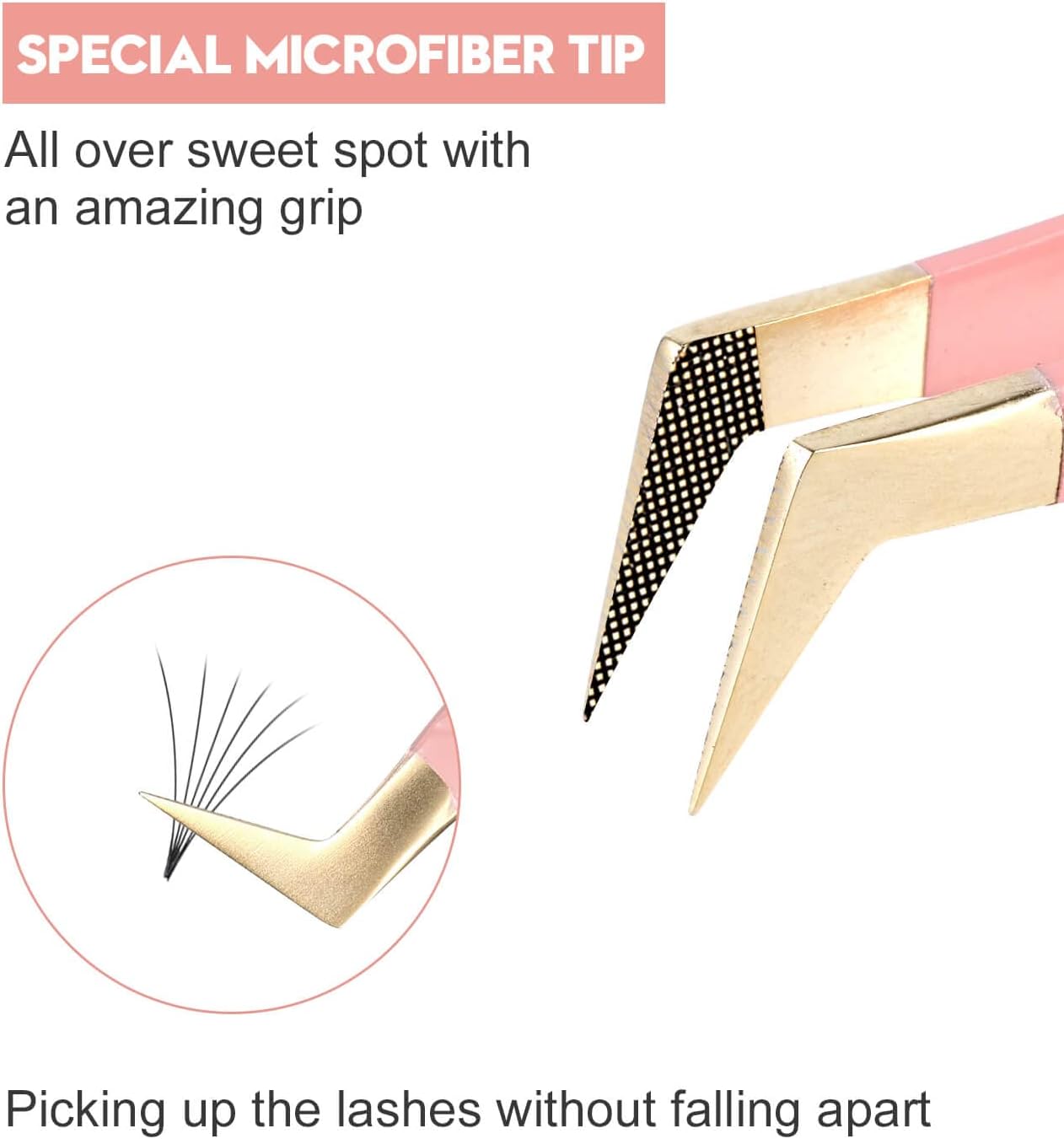 Ms.Queen Lash Extension Tweezers,2Pcs Fiber Tip Grip Boot Volume Tweezer and Dolphin Isolation Eyelash Tweezers