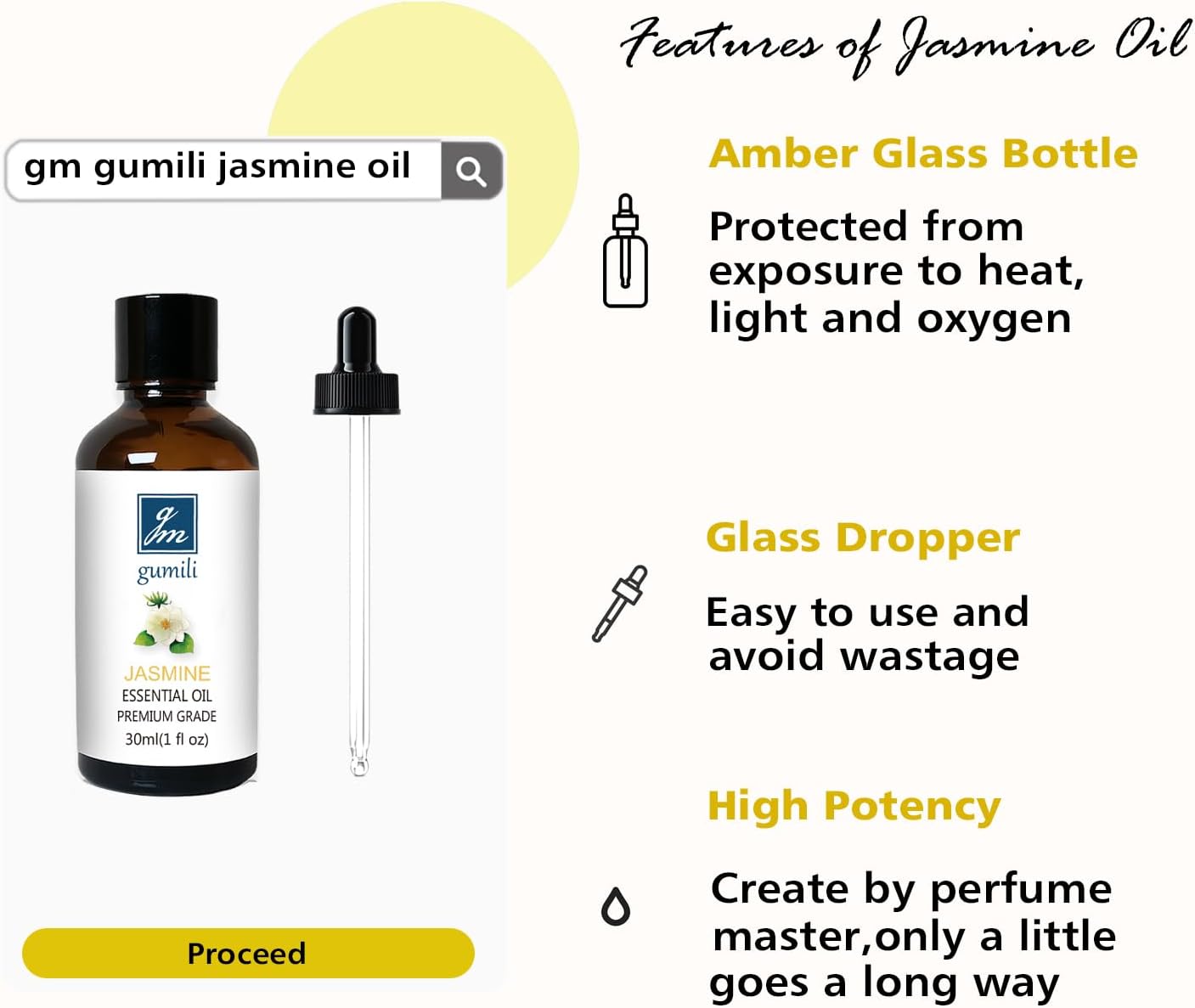 Rose Essential Oil and Jasemine Essential Oil, Floral Scent Oils Home Fragrance Oils for Diffuser Perfume Candle Soap Making - 2 Oz, Pack of 2