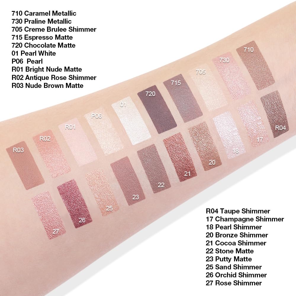 Kaely Single Cream Eyeshadow Pot, Cocoa Shimmer Eye Shadow for Older Women High Pigmented Waterproof, Natural Eyeshadow Palette Makeup Brightener, sombras en crema para ojos, Blendable, 21