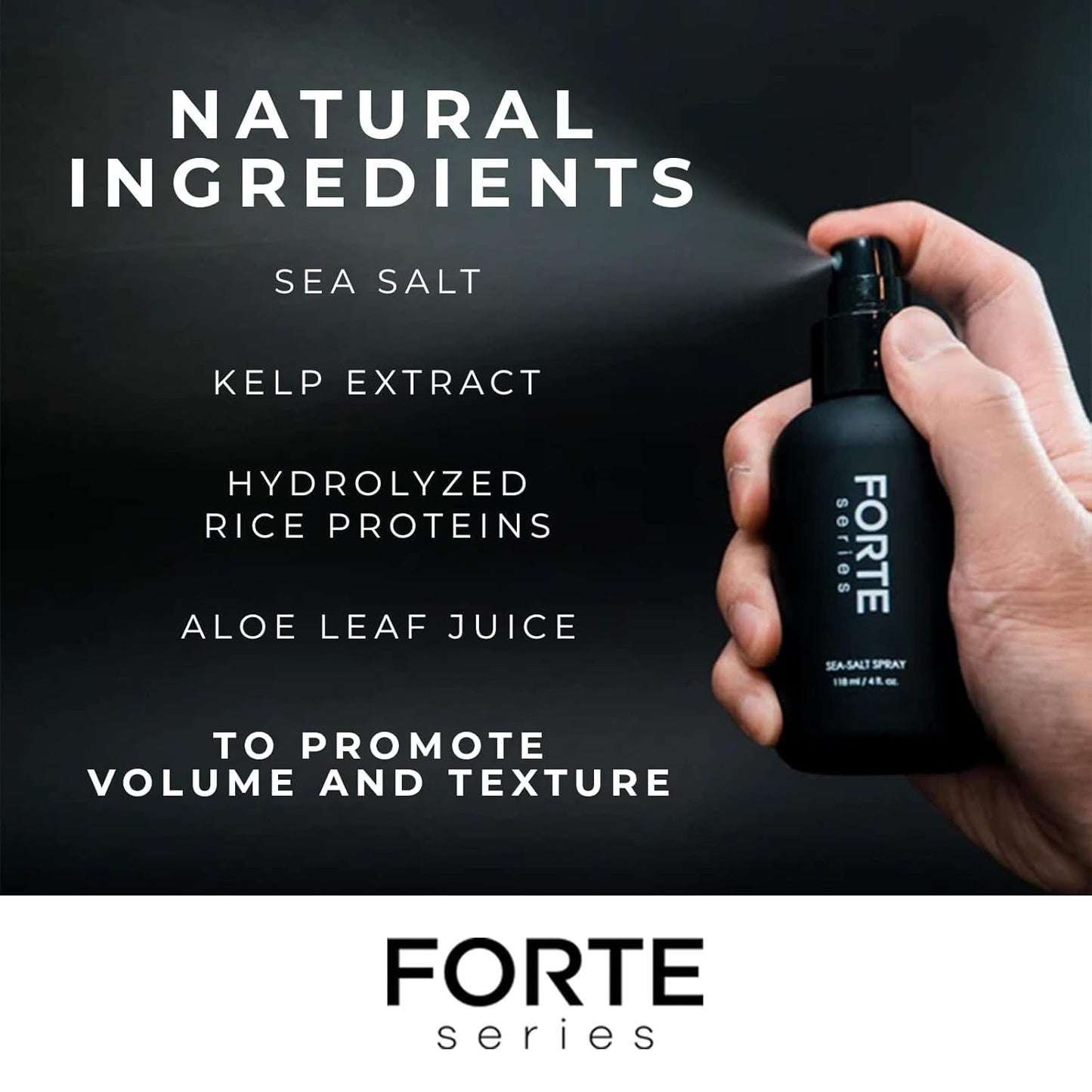 Alex Costa Sea-Salt Spray by Forte Series | Hair Volume for Men | Volumizing & Texturizing for Hair | Beachy Surfer Hair, Volume Hairspray for All Hair Types, (4 oz)