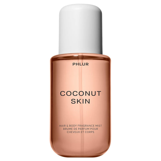PHLUR Coconut Skin Body Mist - Hair & Body Fragrance Mist - Coconut Body Spray with Caramel, White Florals, Sandalwood & Amber (8 Fl Oz)