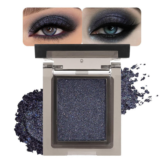 Single Nude Black Matte Eyeshadow,Monochrome Eye Shadow,Apply Makeup Easily,Matte Pressed Powder Single Eyeshadow,24 Hour Eye Makeup Longwear Waterproof