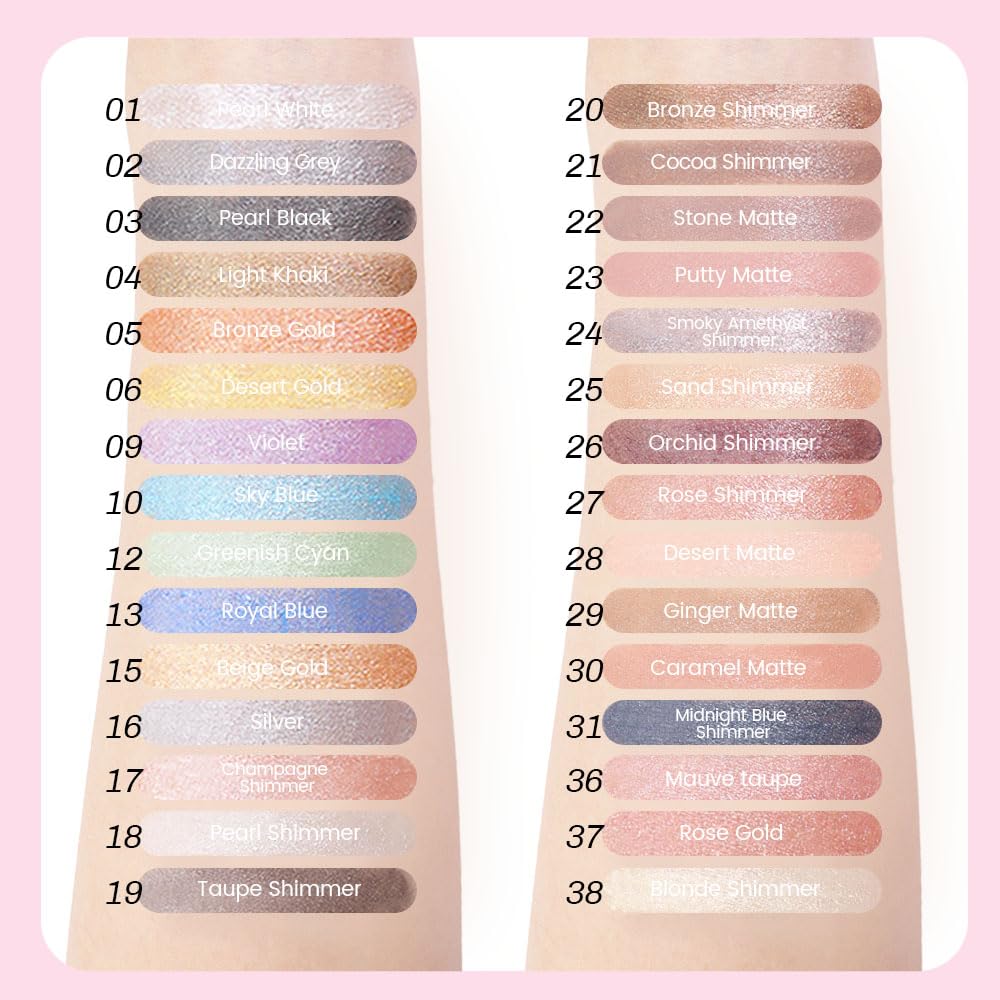 Kaely 2in1 Cream Eye Shadow Brightener Sticks for Eyes, Pencil Eyeshadow Applicator Stick Waterproof Pigmented, Eye Shadow Palette Highlighter Makeup, sombras para ojos, 22 Stone Matte