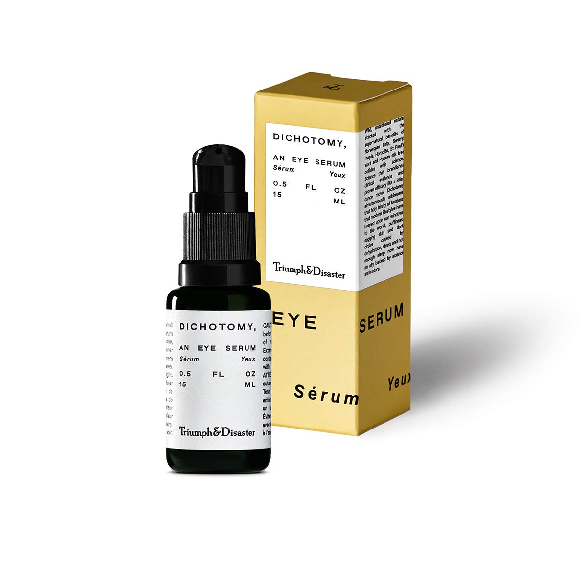 Triumph & Disaster | Dichotomy Eye Serum | Anti-Aging, Targeting Dark Circles, Crows Feet & Puffiness for Men - 0.5 fl oz