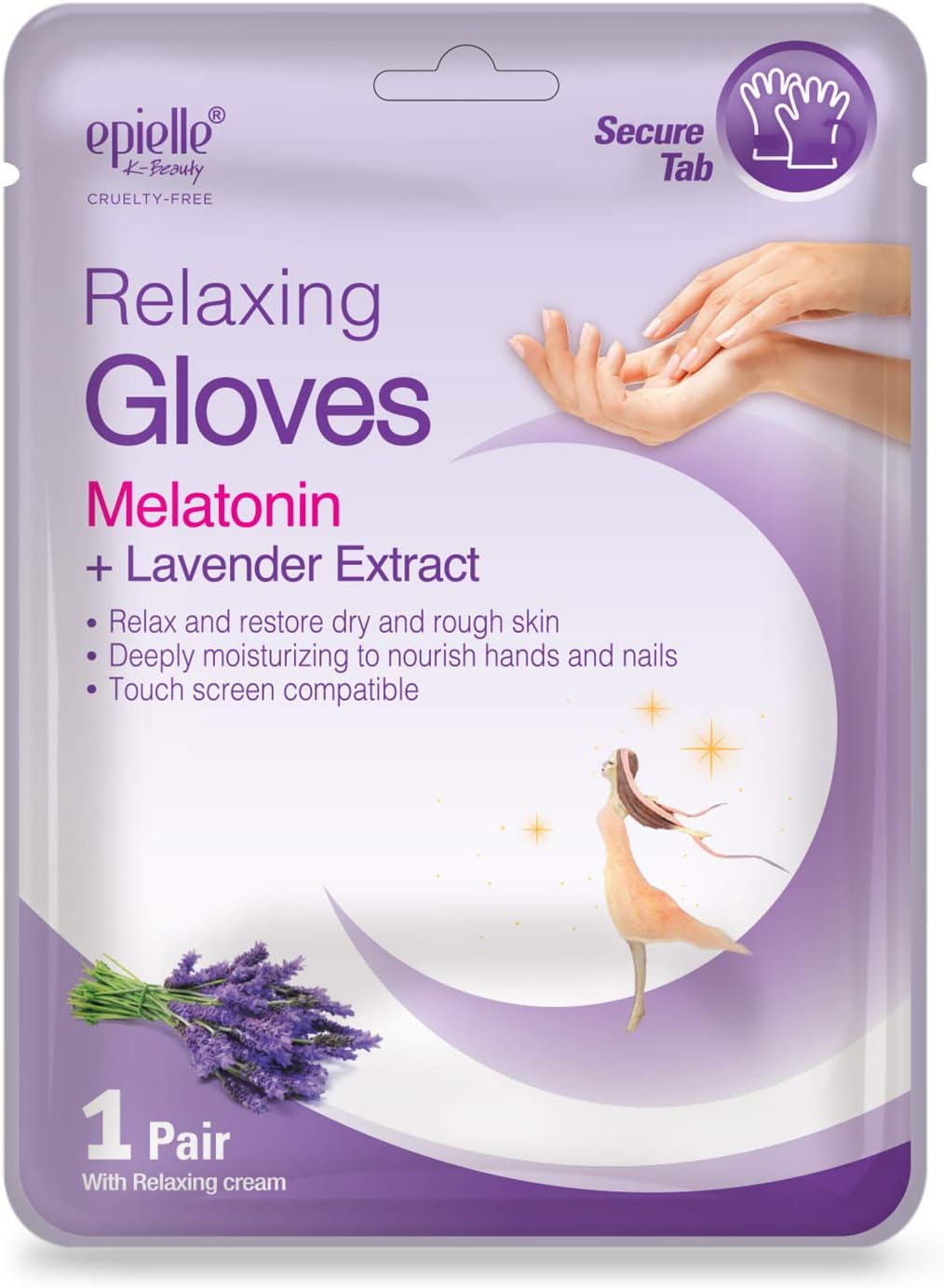 Epielle Relaxing & Nourishing Hand & Foot Masks 12 Pairs, Repair and Relax Dry Hands & Cracked Heels with Lavender Extract & Hemp, Korean Skin Care, Spa Self Care Gifts for Women, 6 Gloves & 6 Socks