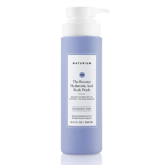 Naturium The Booster Hyaluronic Acid Body Wash, Hydrating & Moisturizing plus Minimizes Dryness, with Glycerin & Vitamin B5, 16.9 oz