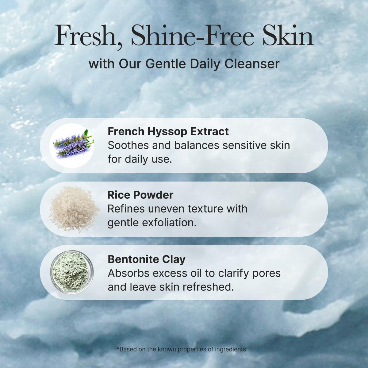 Hyssop Brightening & Deep-Cleansing Face Scrub & Exfoliator - for All Skin Types, Acne-Prone Skin & Blackheads (4.23oz)