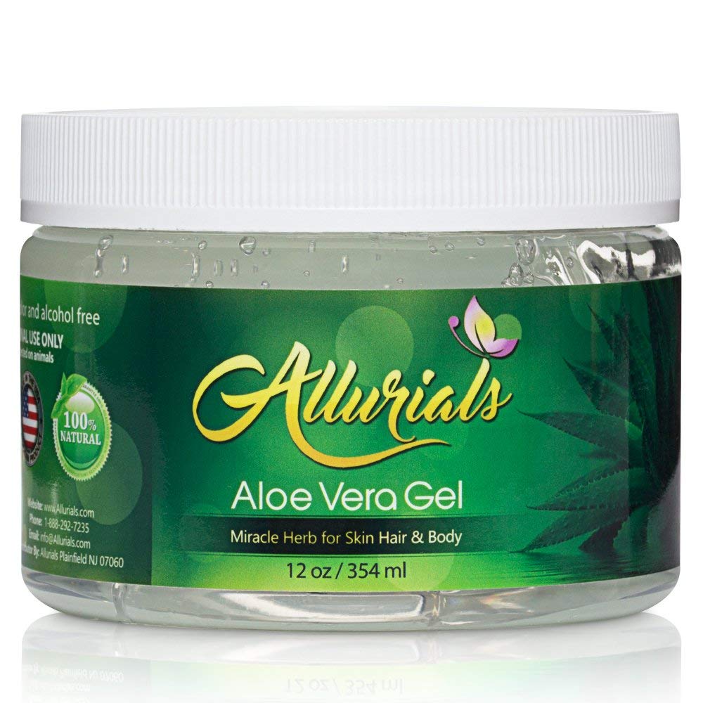 99.75% Pure & Organic Aloe Vera Gel, Clinically tested & Dermatologist approved, Hydrates & Heals Dry & Damaged Skin & Hair- 12 Oz