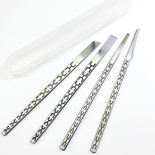 Stainless steel ingrown toenail pedicure knife set,professional foot skin scraper repair sharp blade kit for nail corn callus paronychia treatment. (4)