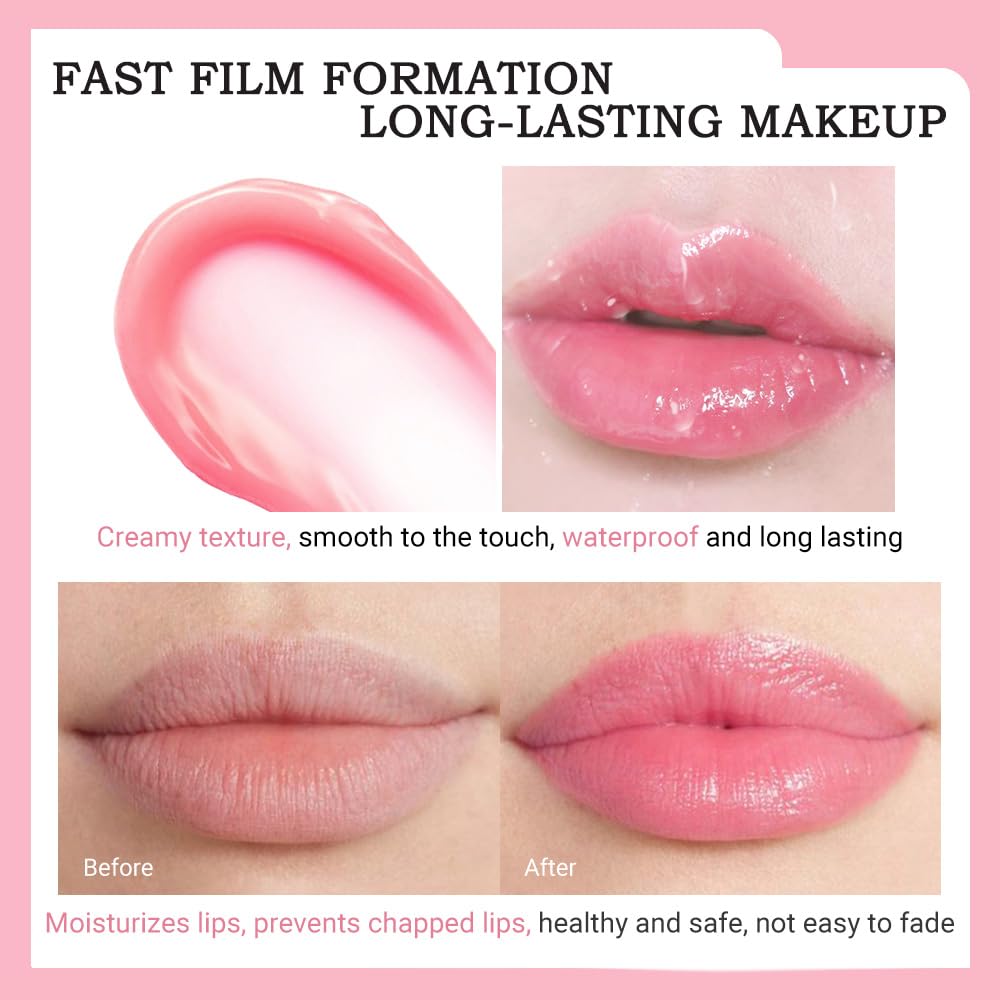 Kaely 3Pcs Peach Strawberry Blueberry Hydrating Lipstick Tinted Lip Balm, Color Changing PH Lipstick Makeup, Korean Magic Lip Stain Long Lasting Waterproof, labiales magicos 24 horas originales