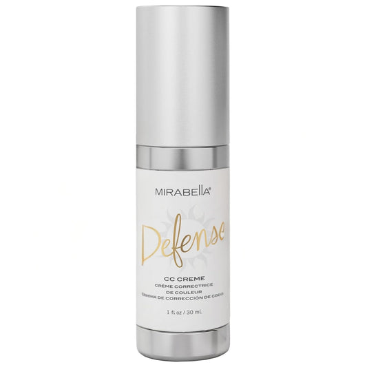 Mirabella Defense CC Creme Full Coverage Foundation with SPF 20, CC Cream Foundation with Sunscreen & Hyaluronic Acid, Oil Control with Salicylic Acid - Medium