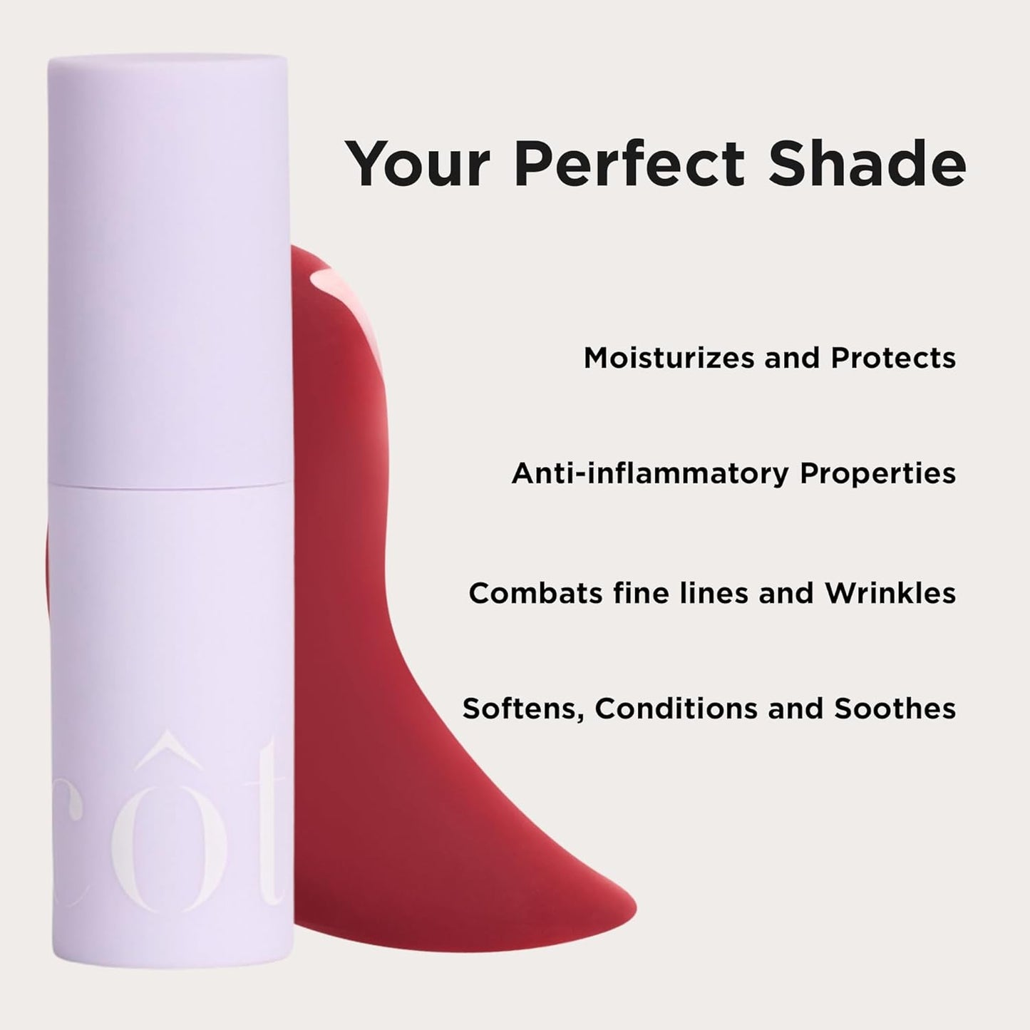 Côte Mulberry Peptide Lip Shine – Milky Mauve Lip Gloss for Plumping & Hydration – Vegan, Cruelty-Free, Anti-Aging, Shea Butter & Hyaluronic Acid Infused – Long-Lasting, Smooth, Moisturizing Shine