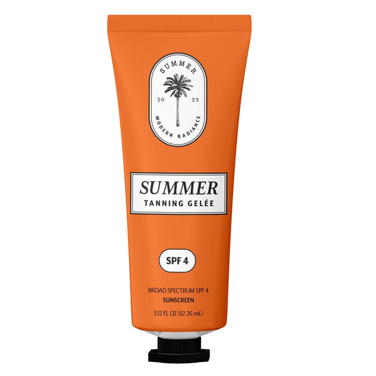 Summer Gelée Tanning Gel – SPF 4 Luxe Bronzing Accelerator – Hydrating & Silky Gel for a Deep, Radiant Tan – Non-Greasy, Fast-Absorbing Formula – 3.12 FL OZ – Made in USA