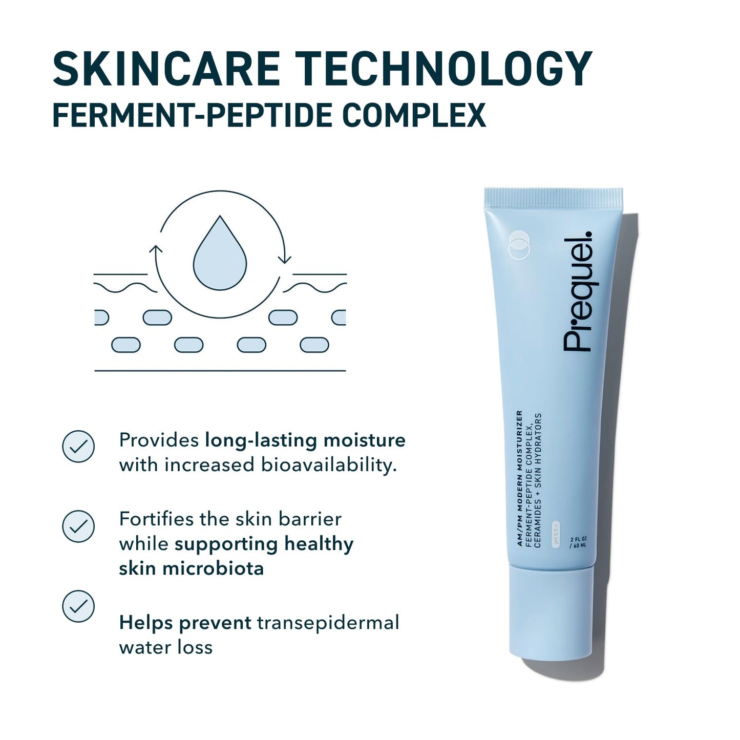 Skin AM/PM Modern Moisturizer – Hydrating Face Cream with Peptides, Ceramides & Glycerin for Dry, Sensitive, or Combination Skin – Non-Greasy Moisturizer for Barrier Support