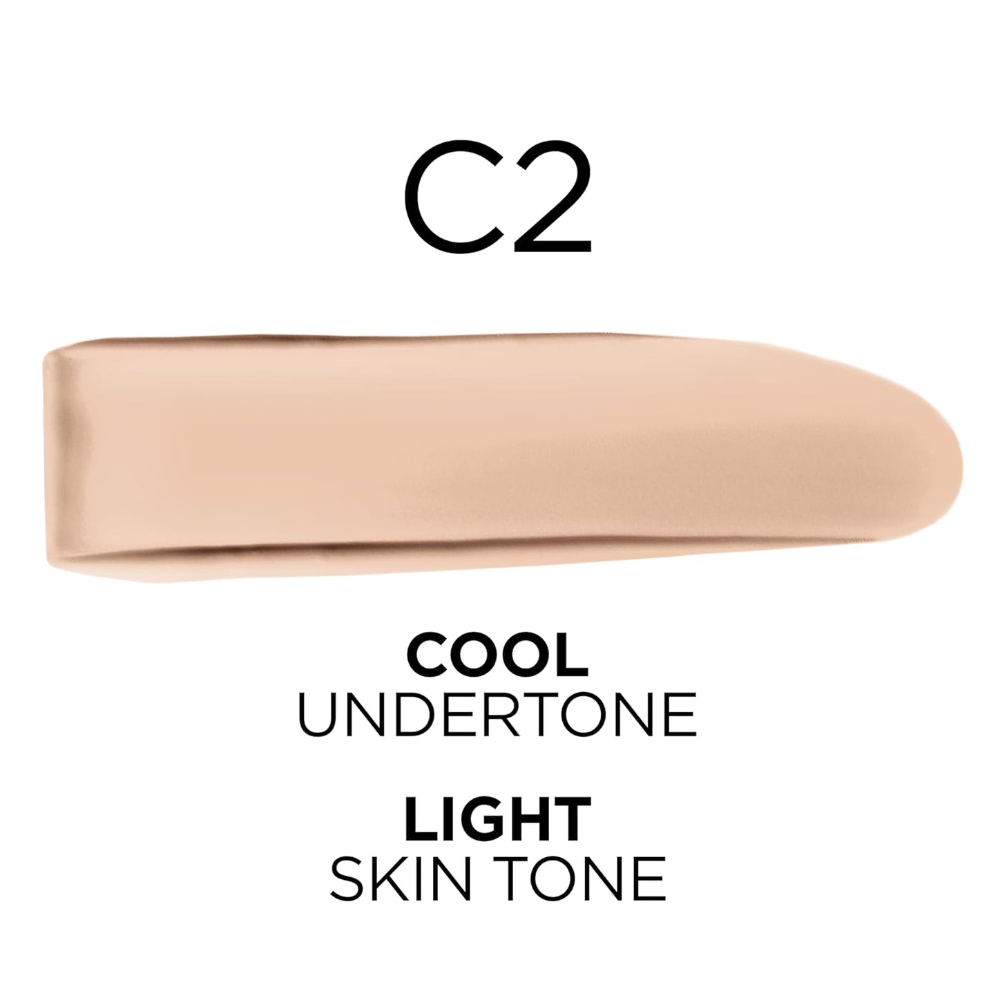 L'Oreal Paris True Match Super-Blendable Foundation, Medium Coverage Liquid Foundation Makeup, C2, Light, 1 Fl Oz