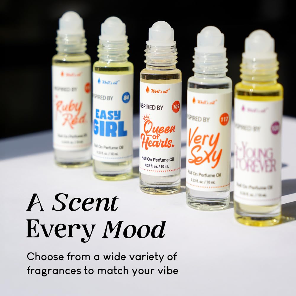 Well's Oil Roll-On Perfume Oil (Fancy Love) | Juicy Fruit Notes | Long-Lasting | Paraben-Free | 0.33 Fl Oz / 10 ml