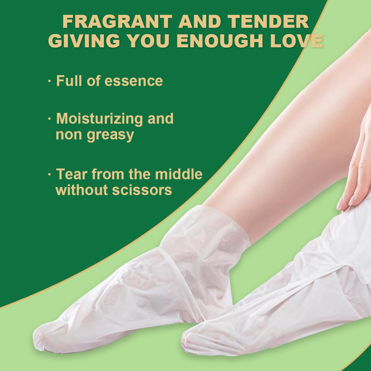 Moisturizing Foot Mask with Shea Butter and Goat Milk, Hydrating Foot Masks for Dry Cracked Feet, Dry Skin Moisturizer for Soft and Smooth Touch Feet - Men Women - 5 Pairs