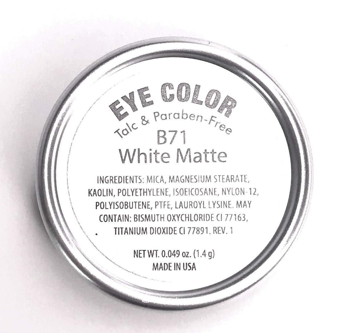 Naked White Matte Nude Neutral Pressed Powder Single Vegan Eyeshadow; Talc, Paraben & Cruelty Free