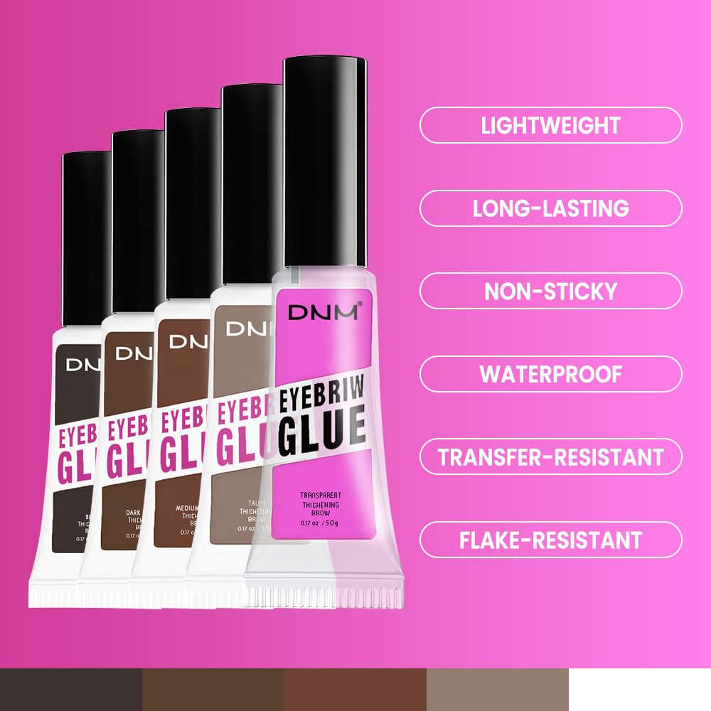 Kaely PROFESSIONAL MAKEUP Brow Glue, Tinted Eyebrow Gel, Eyebrow Mascara Waterproof, gel para cejas a prueba de agua, Eye Brow Fast Sculpt, Vegan & Cruelty-Free, 1Pcs-04 Dark Brown