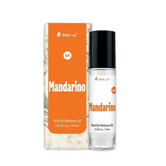 Well's Oil Roll-On Perfume Oil (Mandarino) | Citrus Fruit Notes | Long-Lasting | Paraben-Free | 0.33 Fl Oz / 10 ml