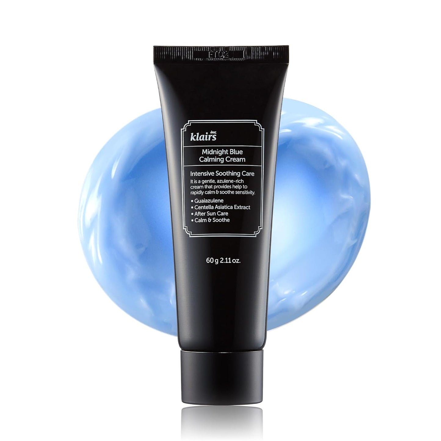 DearKlairs Midnight Blue Calming Cream – Soothing Face Moisturizer for Oily & Sensitive Skin, Redness Relief & Hydrating, Lightweight Texture, 2 Fl Oz