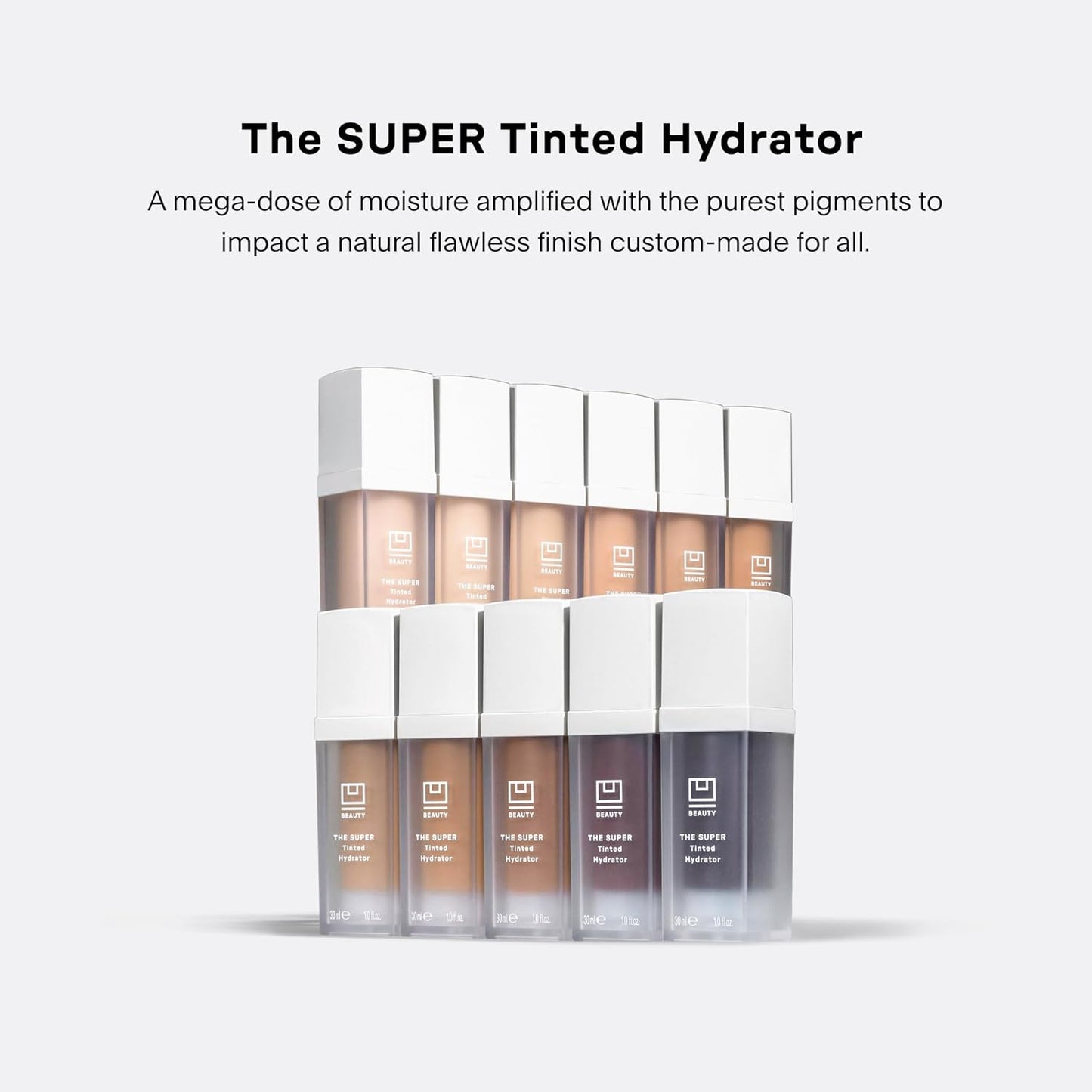 U Beauty The Super Tinted Hydrator Hyaluronic Acid Moisturizing Cream - Mega-Dose Skin Hydrator for Supple, Smooth, and Softer-Looking Skin For Up To 48 Hours - Shade 7-1.0 oz