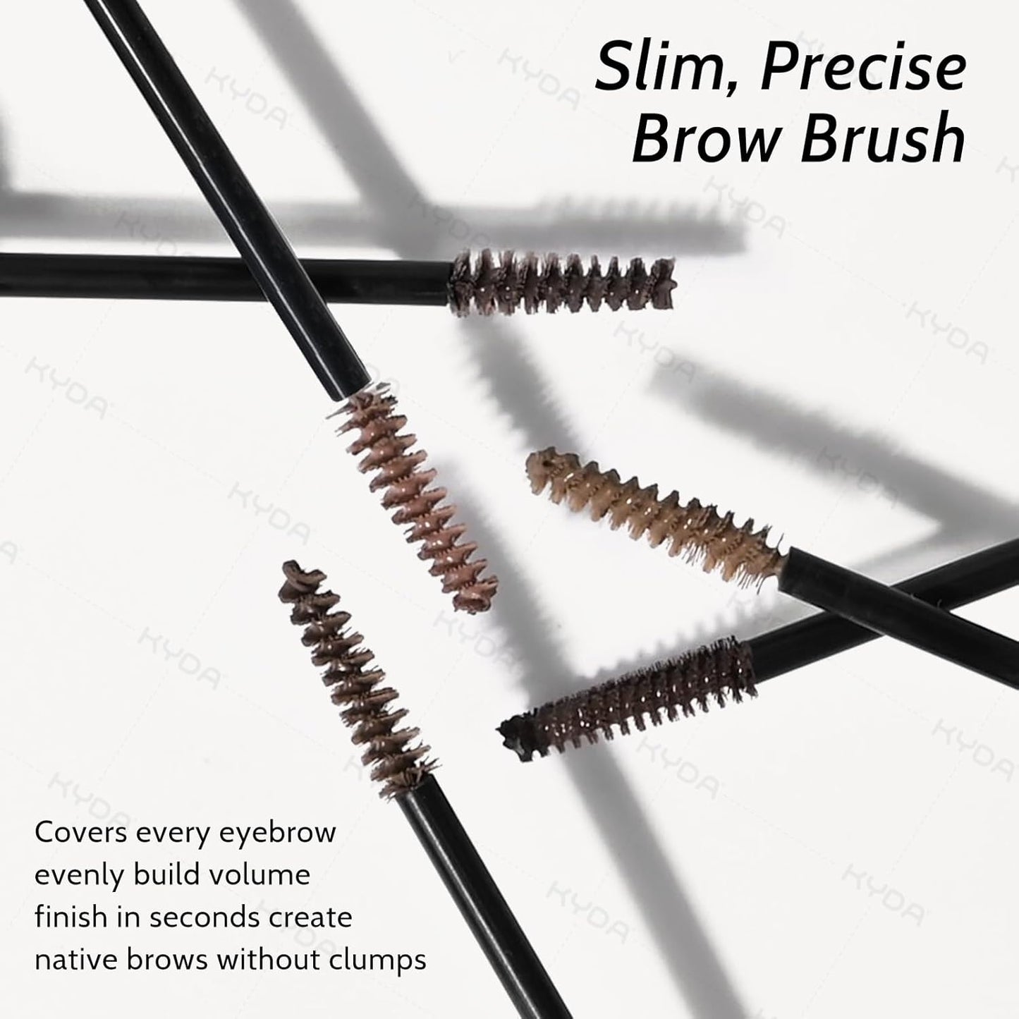 KYDA 2 Pcs Rose Brown Tinted Eyebrow Gel, Ultra-Fine Brush Tinted Brow Cream, Waterproof Smudgeproof Eyebrow Mascara, Long Wear, Pink Brow Makeup without Clumping, Korean Eyes Makeup