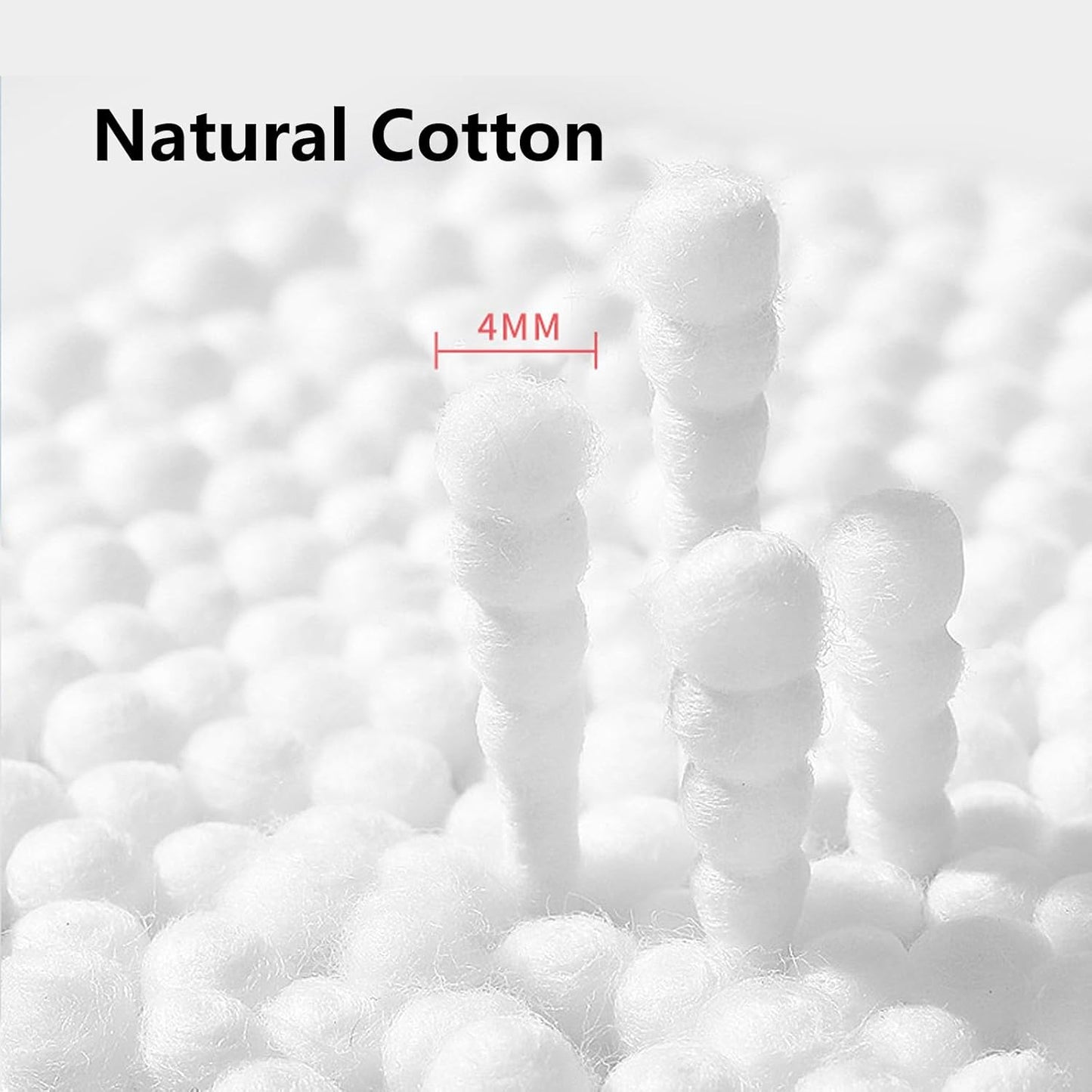 500pcs Mini Cotton Swabs with Paper Stick,Spiral/Round Cotton Bud,Tiny Cotton Head for Personal Care and Cleaning