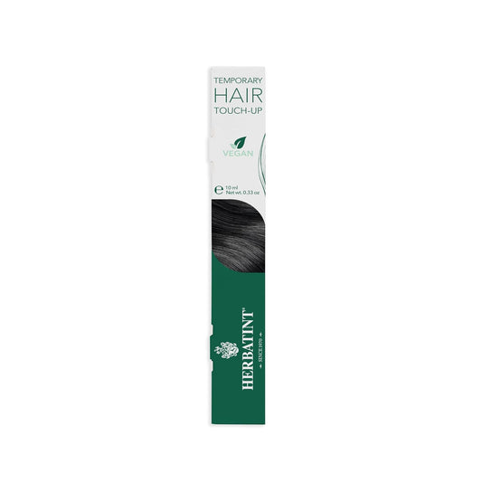 Herbatint Temporary Hair Touch-Up - Instantly Mask Grey Roots Between Coloring with Easy To Apply Precision Brush Kit - Natural-Looking Concealer For Black Hair - Vegan - .33 oz