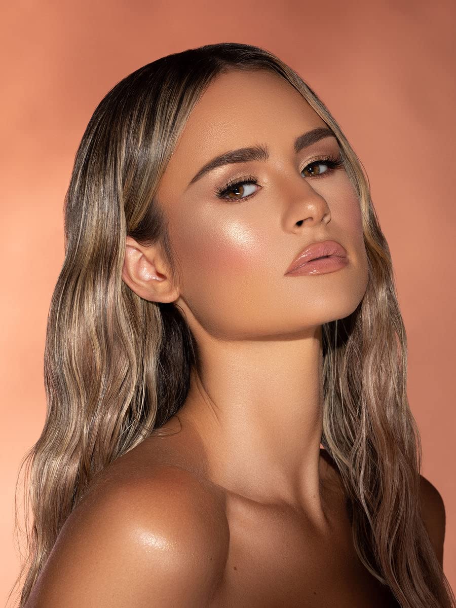SHEGLAM Glow Bloom Liquid Waterproof Highlighter Long Lasting Cream Highlighter with Shimmer Dewy Finish - Tea Cake
