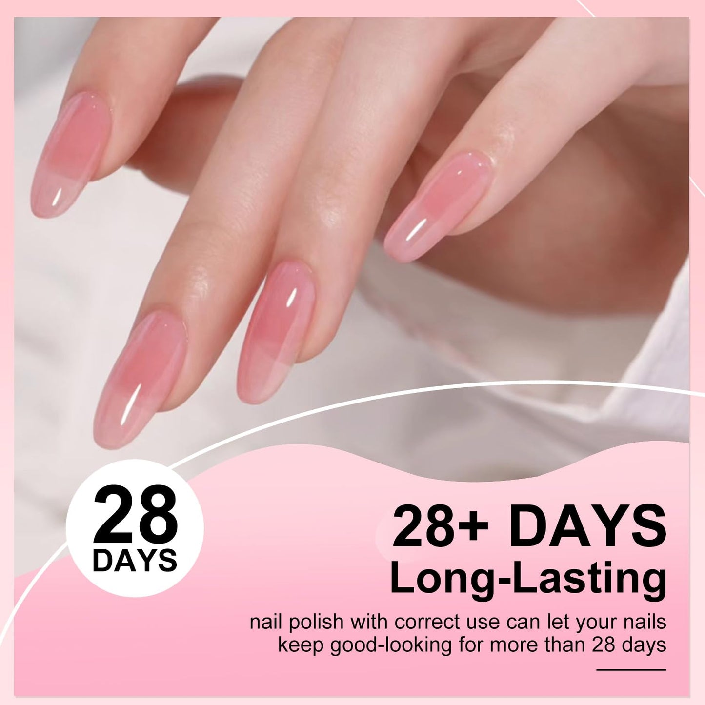 Major Dijit Quick Dry Nail Polish 12ml/0.41fl oz Nude Pink Regular Nail Lacquer Fast Drying & Long Lasting Nail Polish Nail Art Effect for Nail Salon