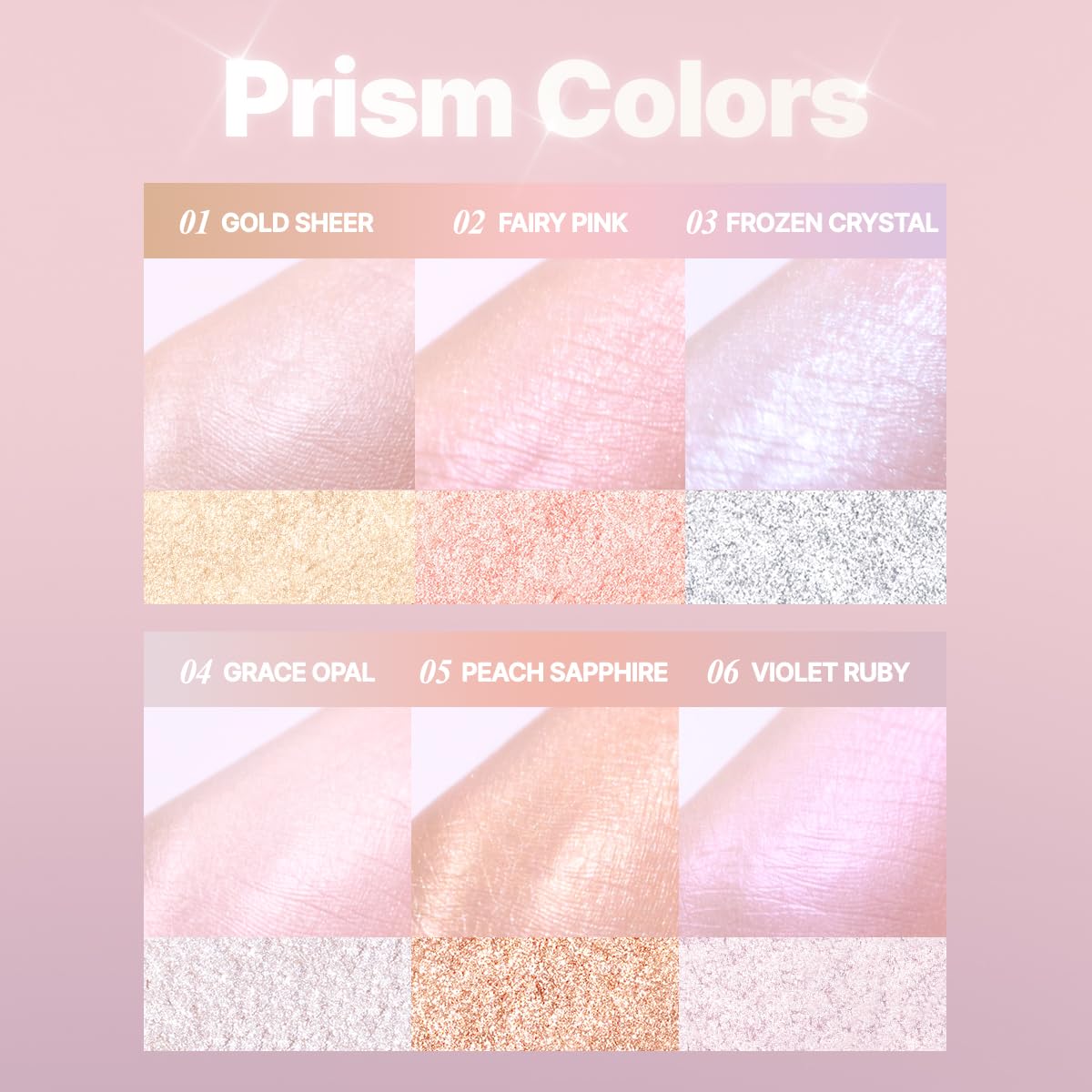 CLIO Prism Highlighter makeup, High Glossy Face Illuminator, Pearl Shimmer Smooth Baked Powder, Glitter Long- Lasting (6 Colors) (04 Grace Opal, One Size)